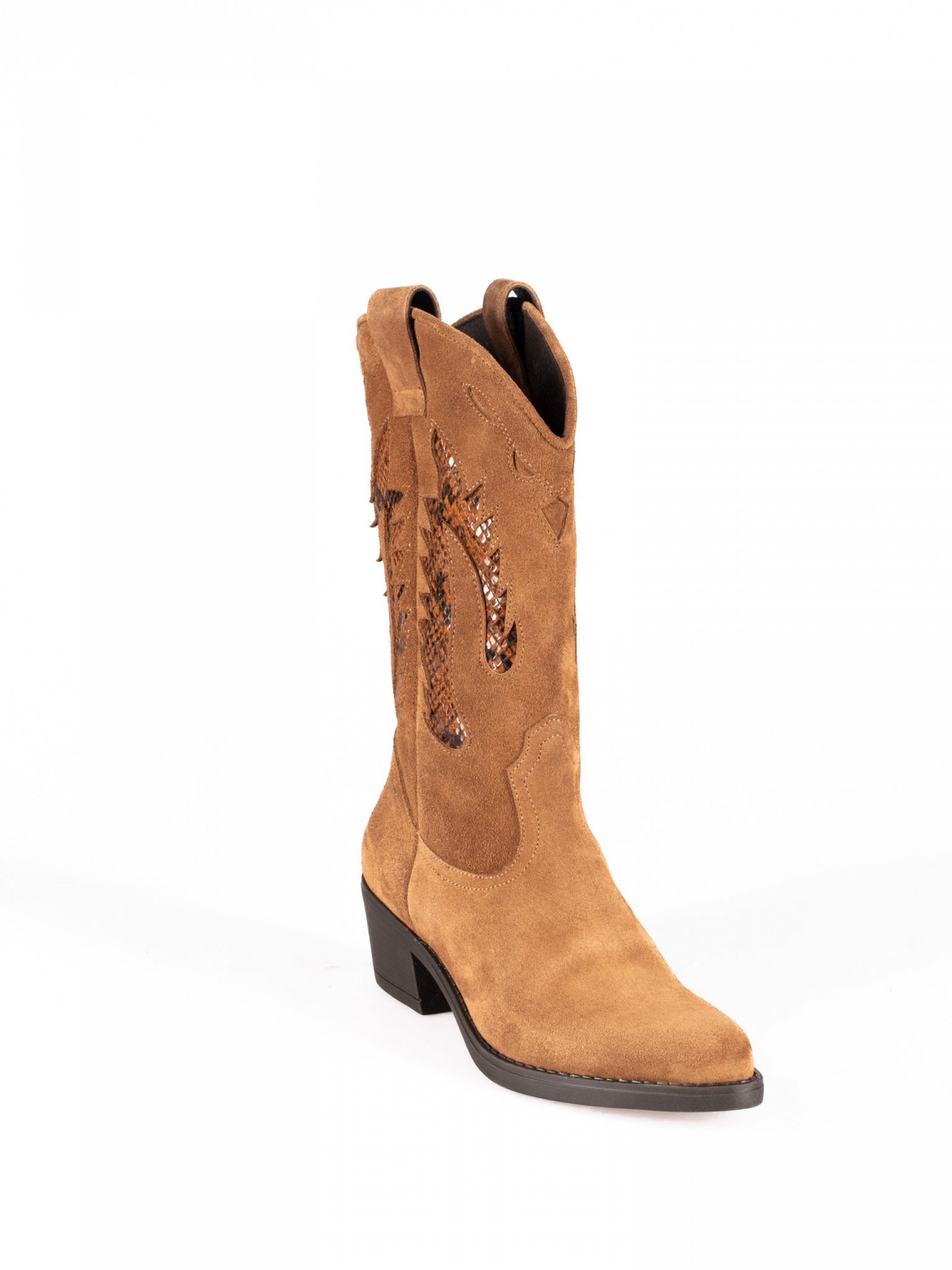 Mid-Calf Texan Boot in Suede