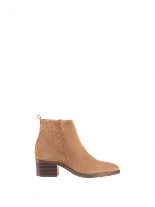 Suede Ankle Boots with Heel