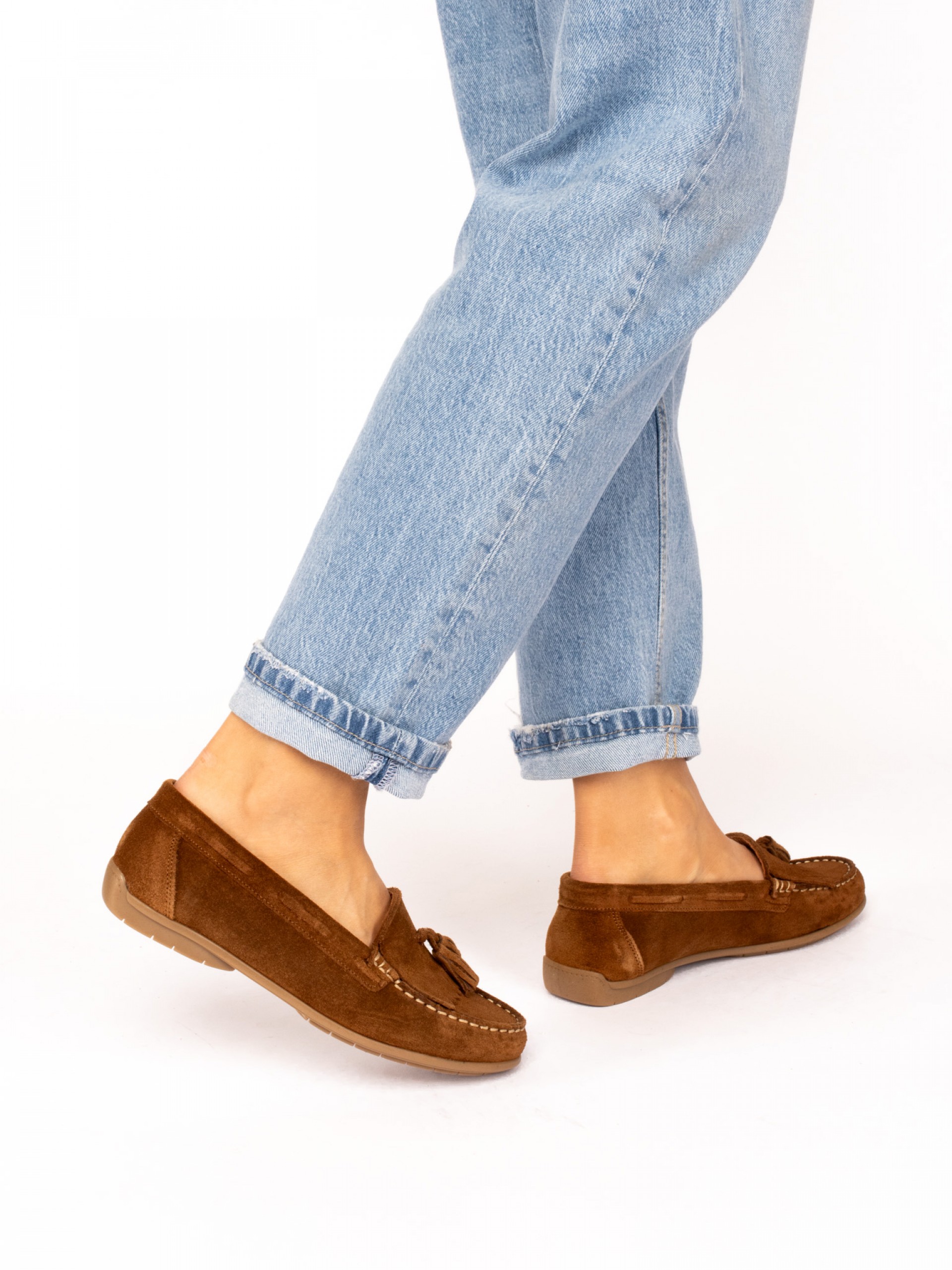 Suede Nautical Moccasins