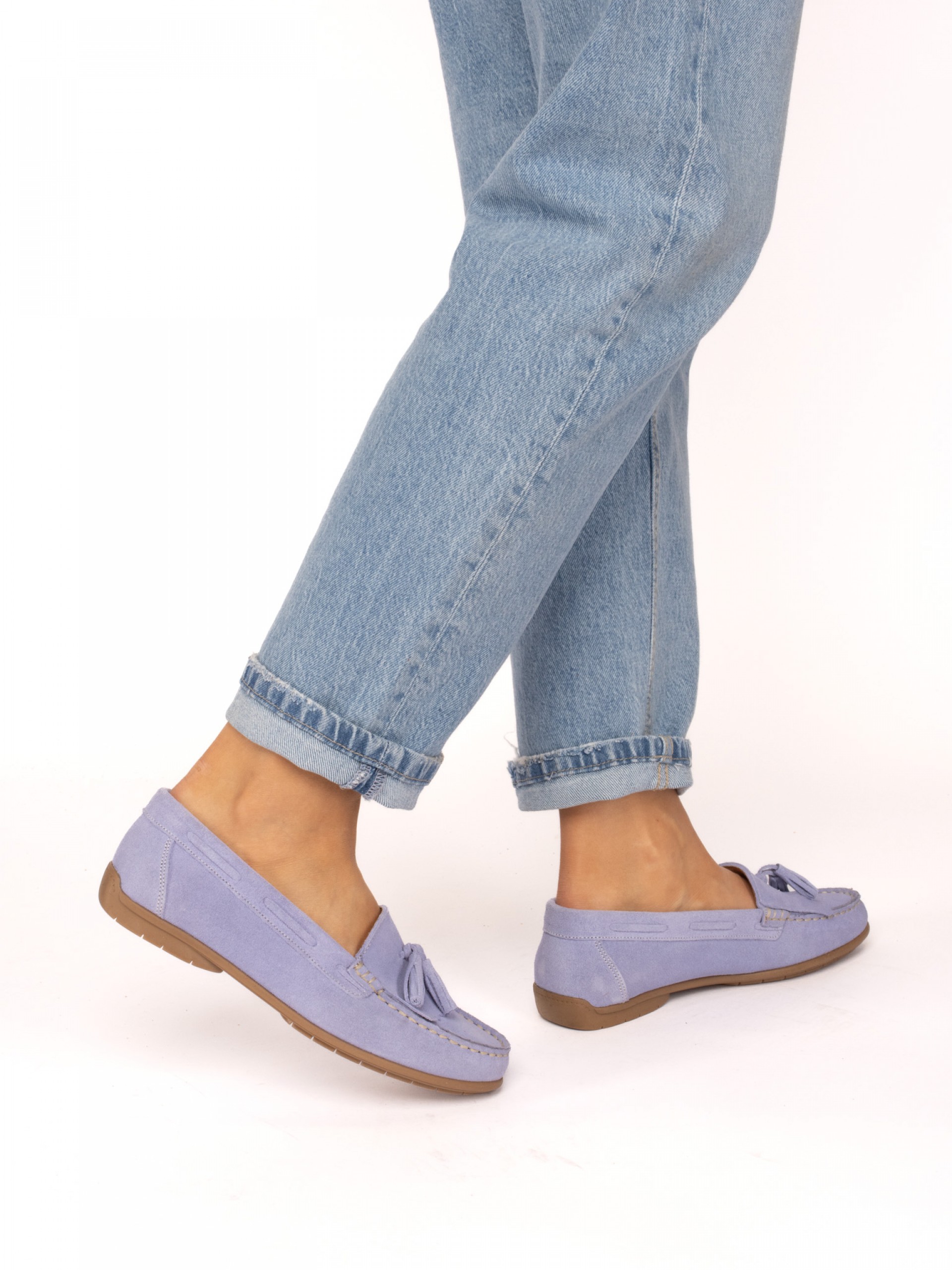 Mocassim Clássico em Camurça com Berloques