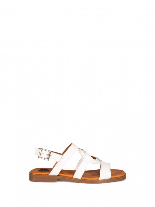 Flat Leather Sandal