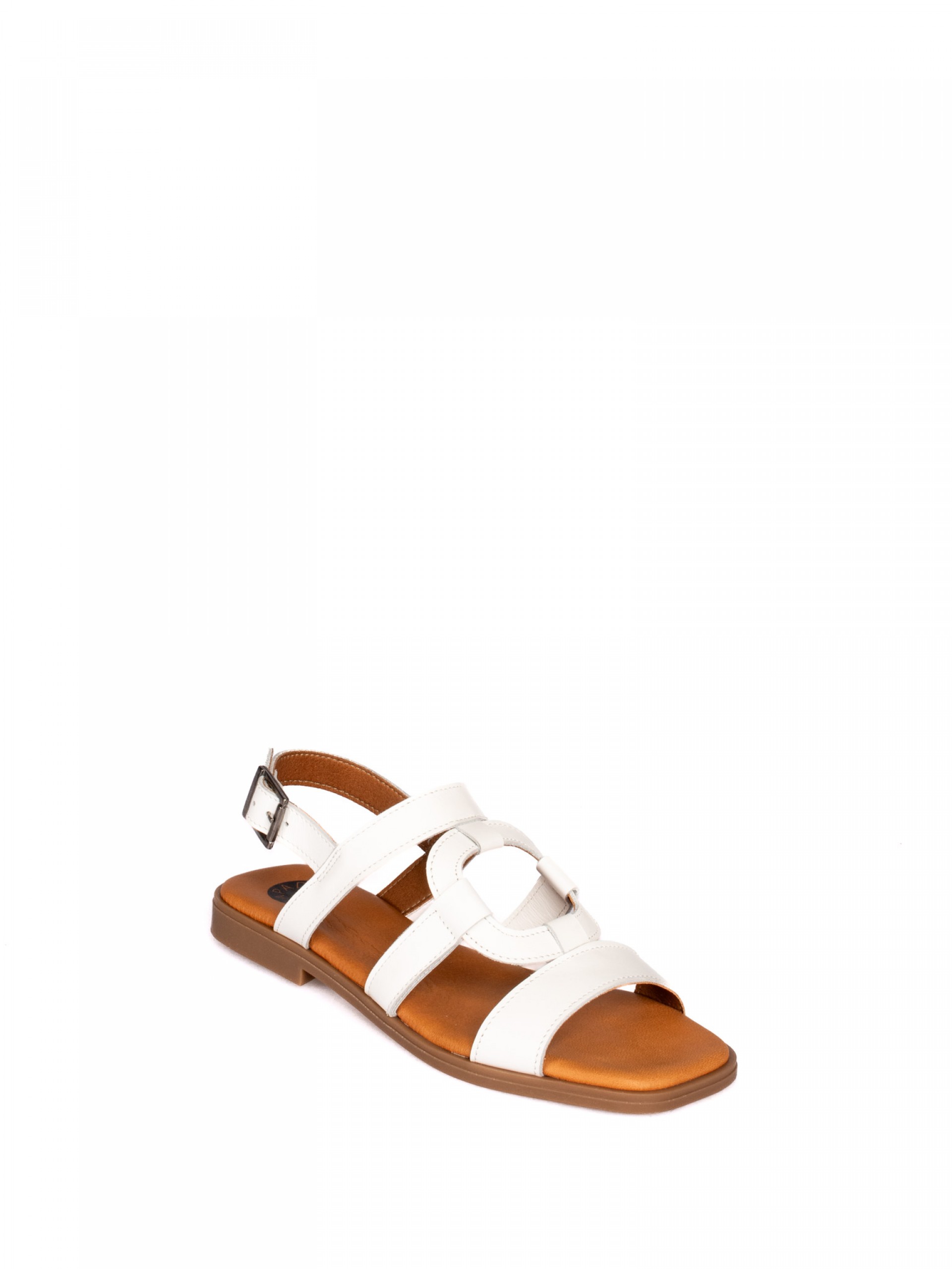 Sandália Rasa em Pele