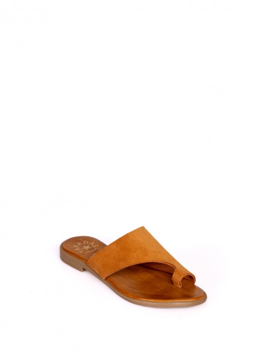 Slipper in Laminated Leather