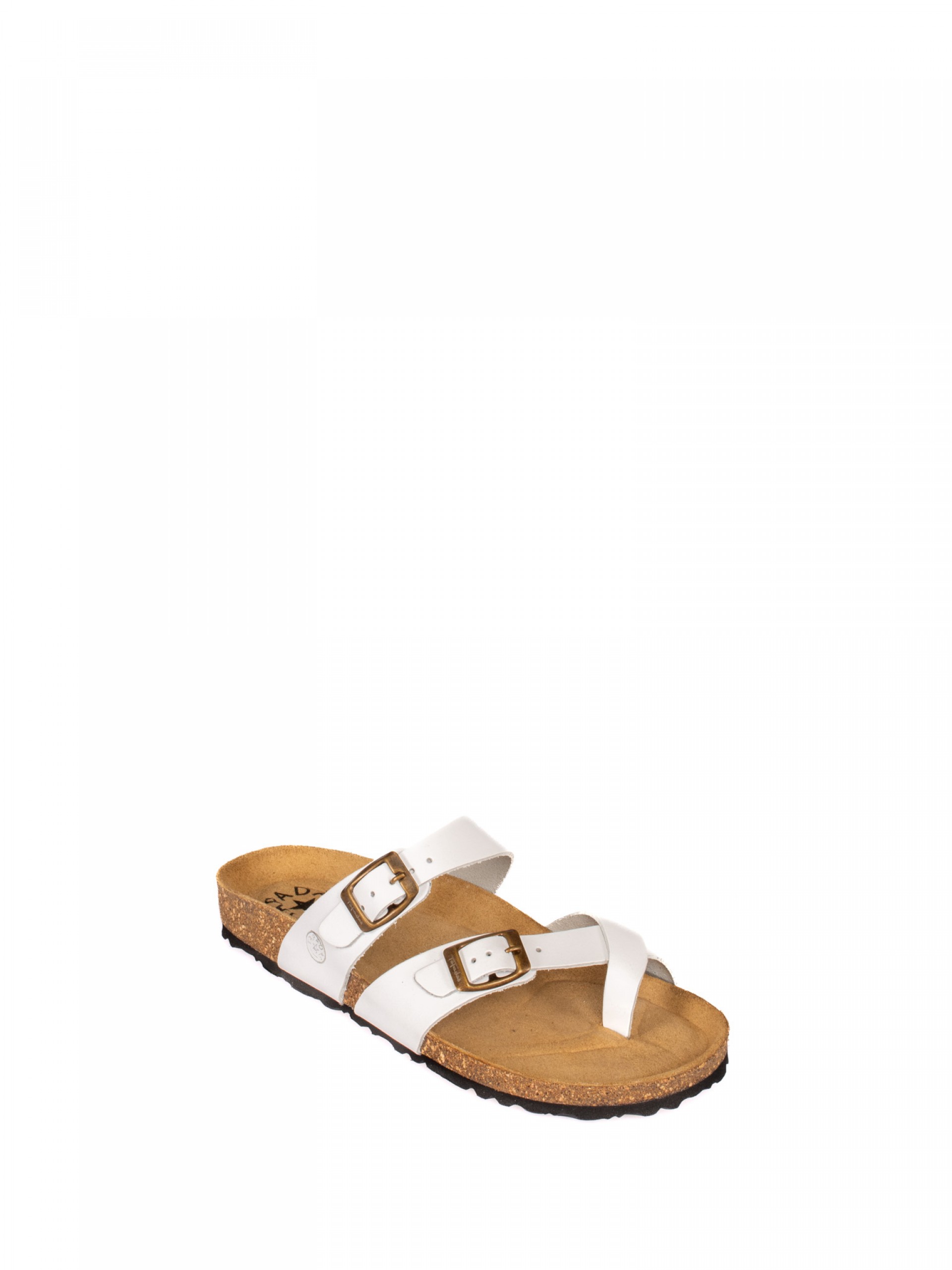 Chinela com Fivelas Pele