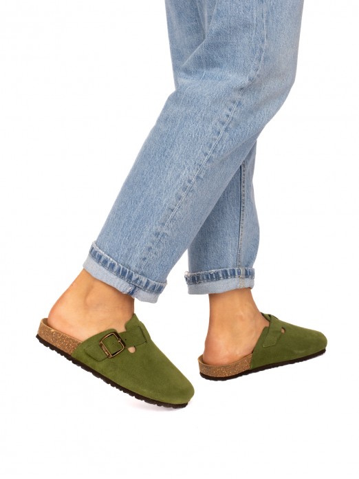 Suede Clogs