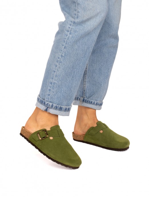 Suede Clogs