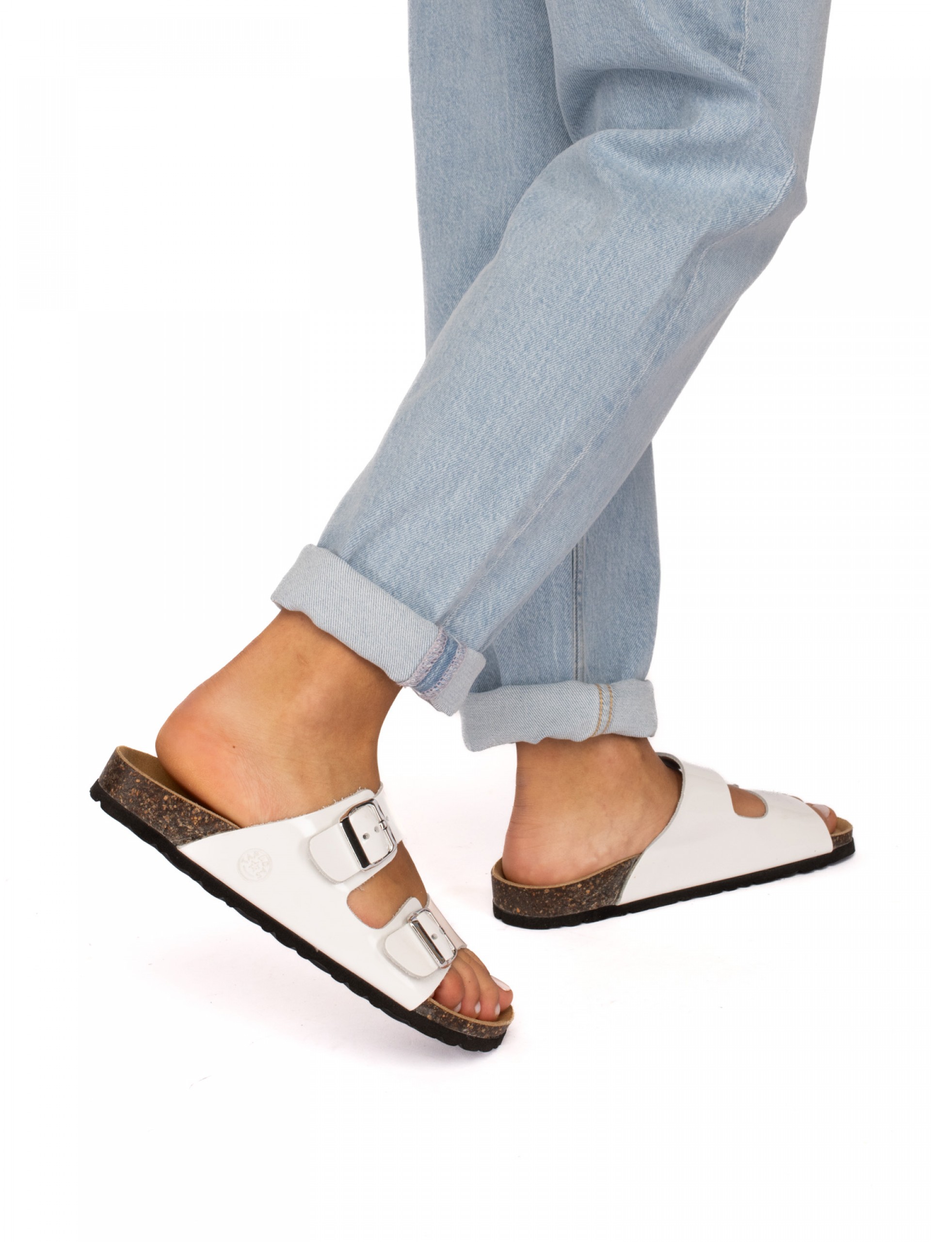 Two Straps Patent Leather Bio Slipper