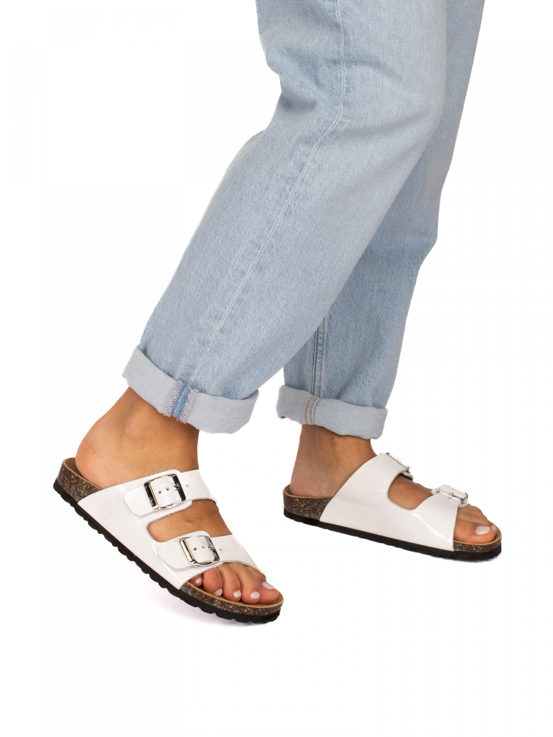 Two Straps Patent Leather Bio Slipper