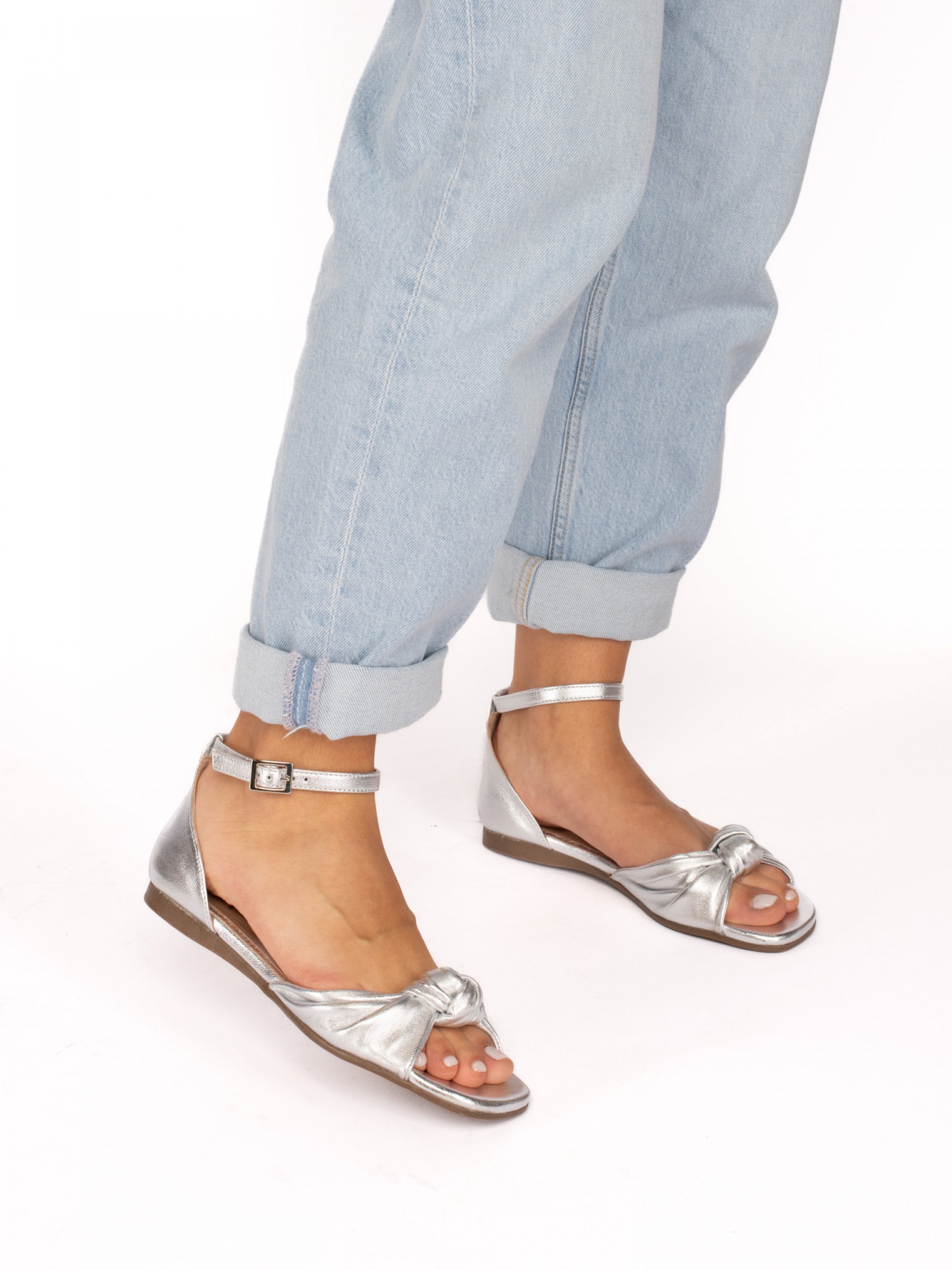 Leather Knot Sandals