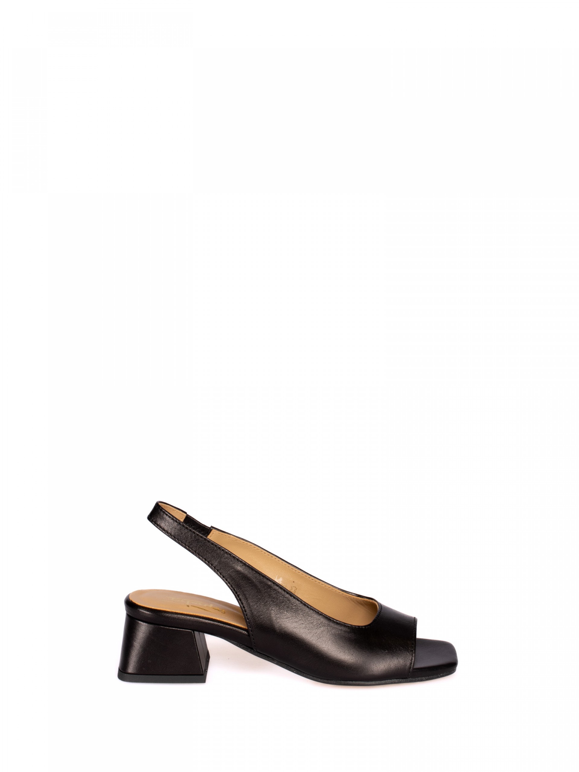 Low Heel Leather Sandal