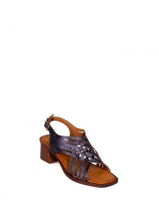 Leather Sandal with Multiple Straps