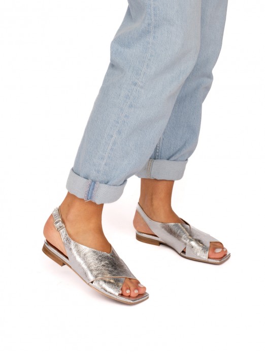 Laminated Leather Sandal