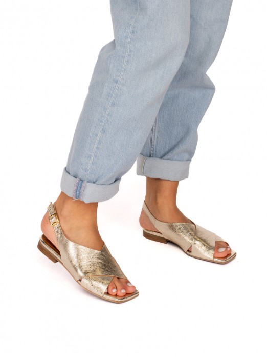 Laminated Leather Sandal