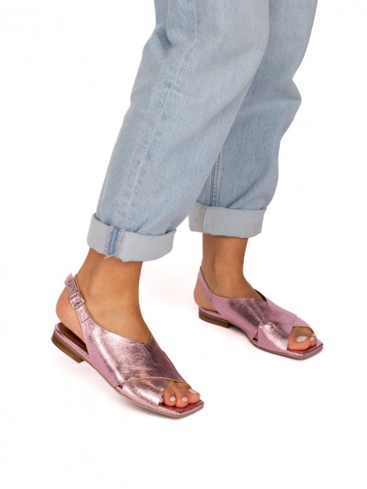 Laminated Leather Sandal