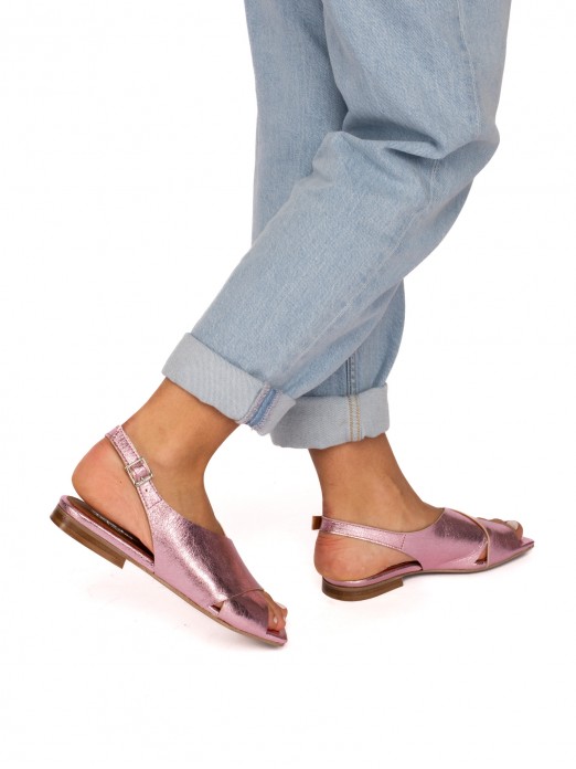 Laminated Leather Sandal