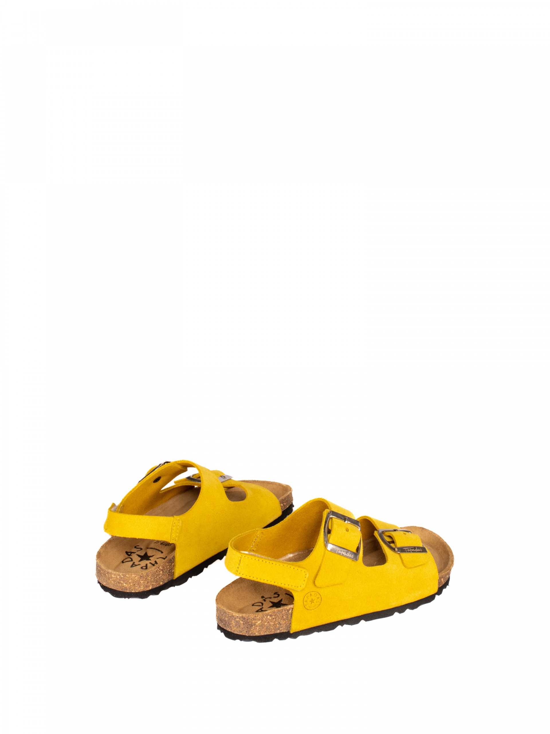 Two Straps Laminated Leather Bio Slipper