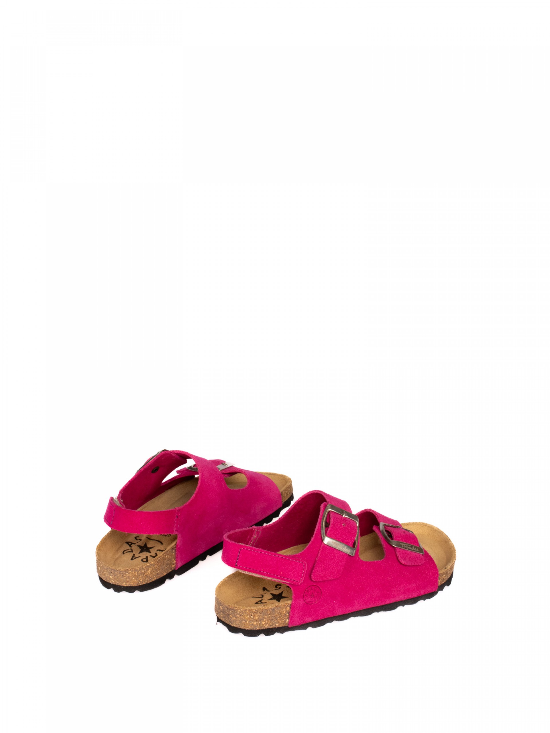 Two Straps Laminated Leather Bio Slipper