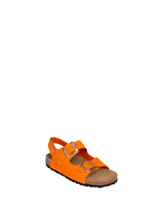 Two Straps Laminated Leather Bio Slipper