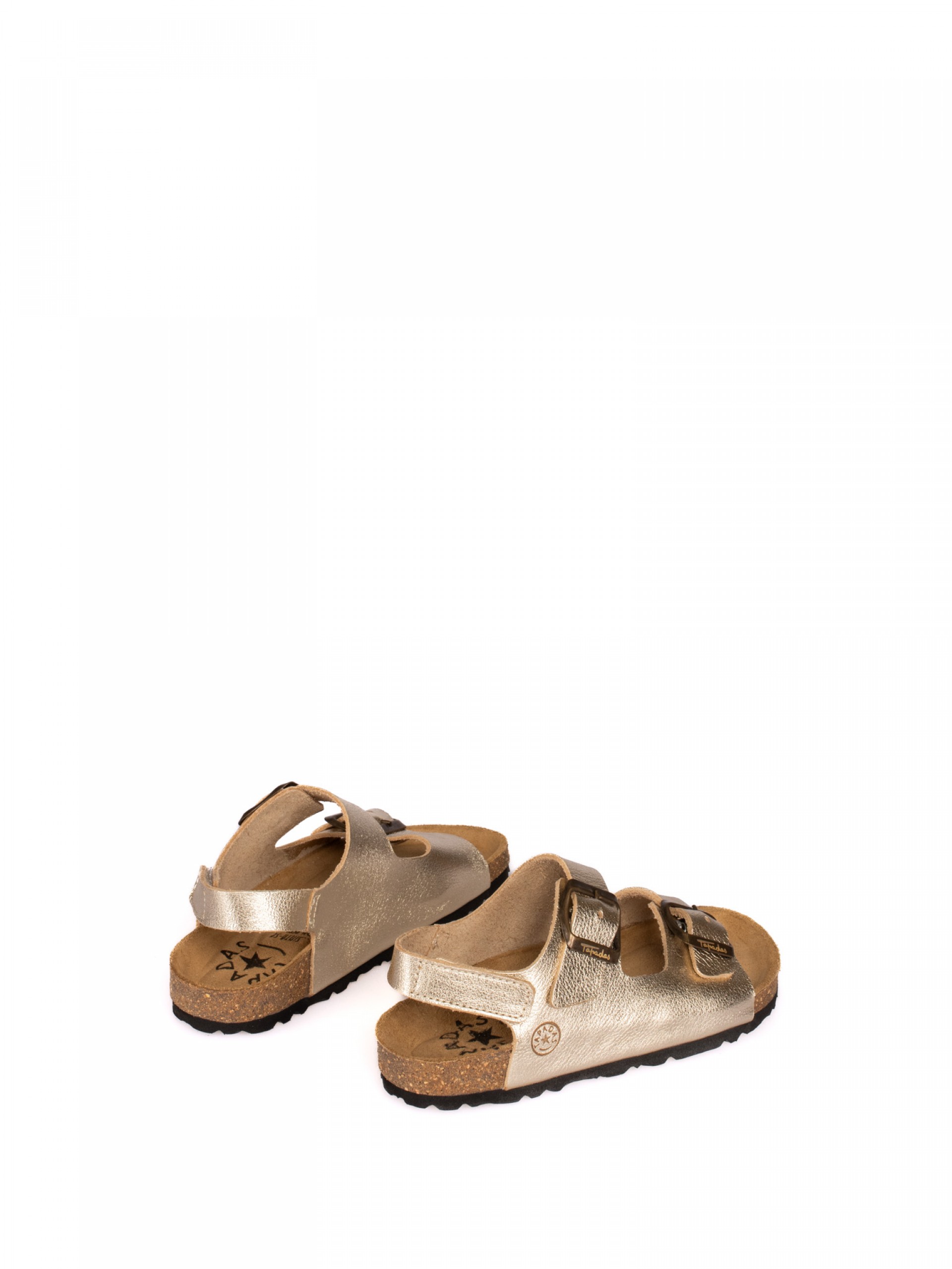 Two Straps Laminated Leather Bio Slipper