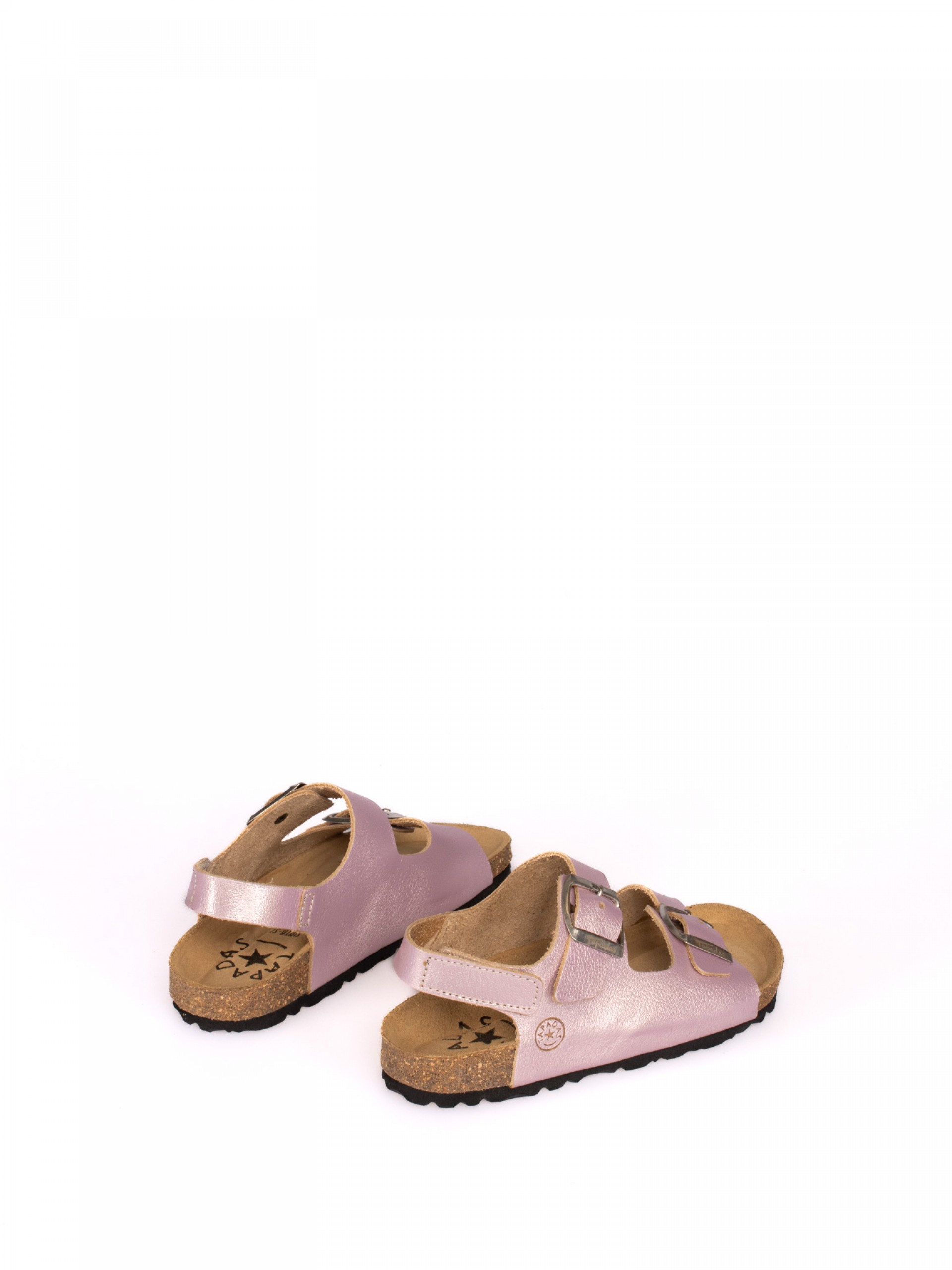 Two Straps Laminated Leather Bio Slipper