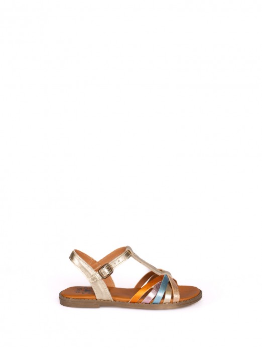 Multicolored Leather Sandal