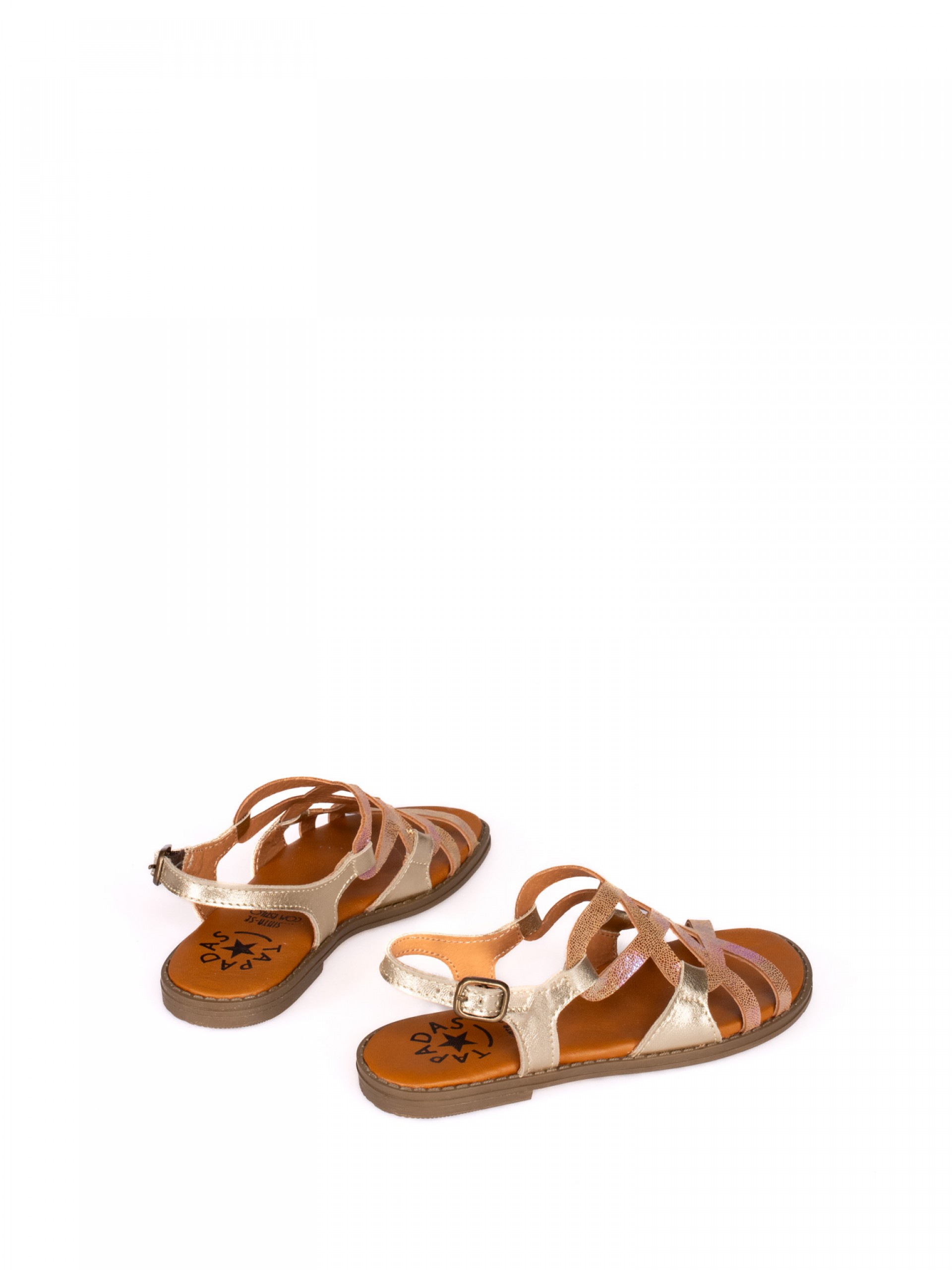 Sandália em Pele Multicores