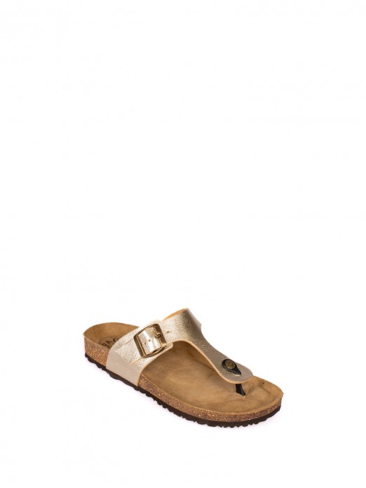 Laminated Leather Bio Sandal with Strap