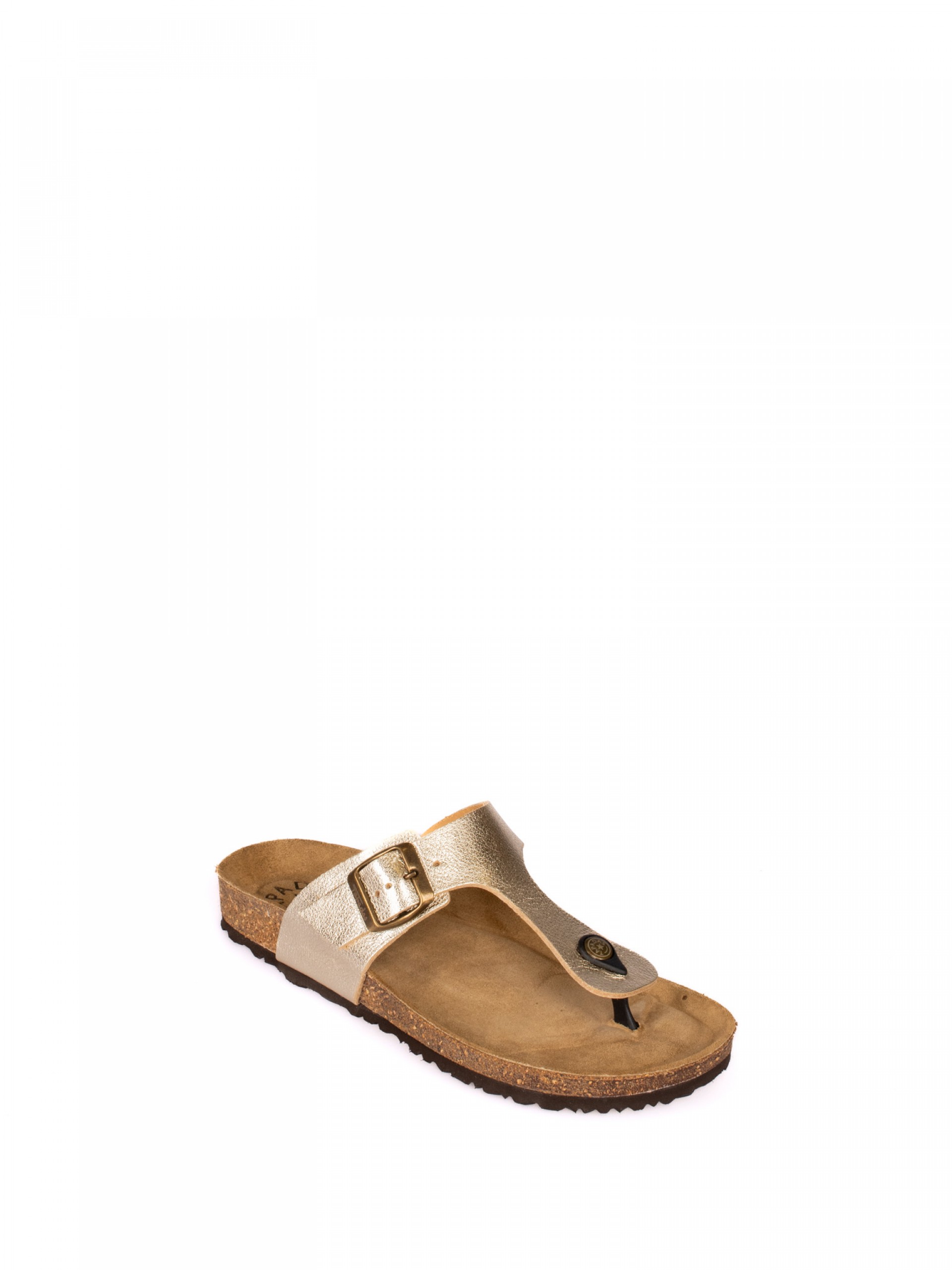 Laminated Leather Bio Sandal with Strap