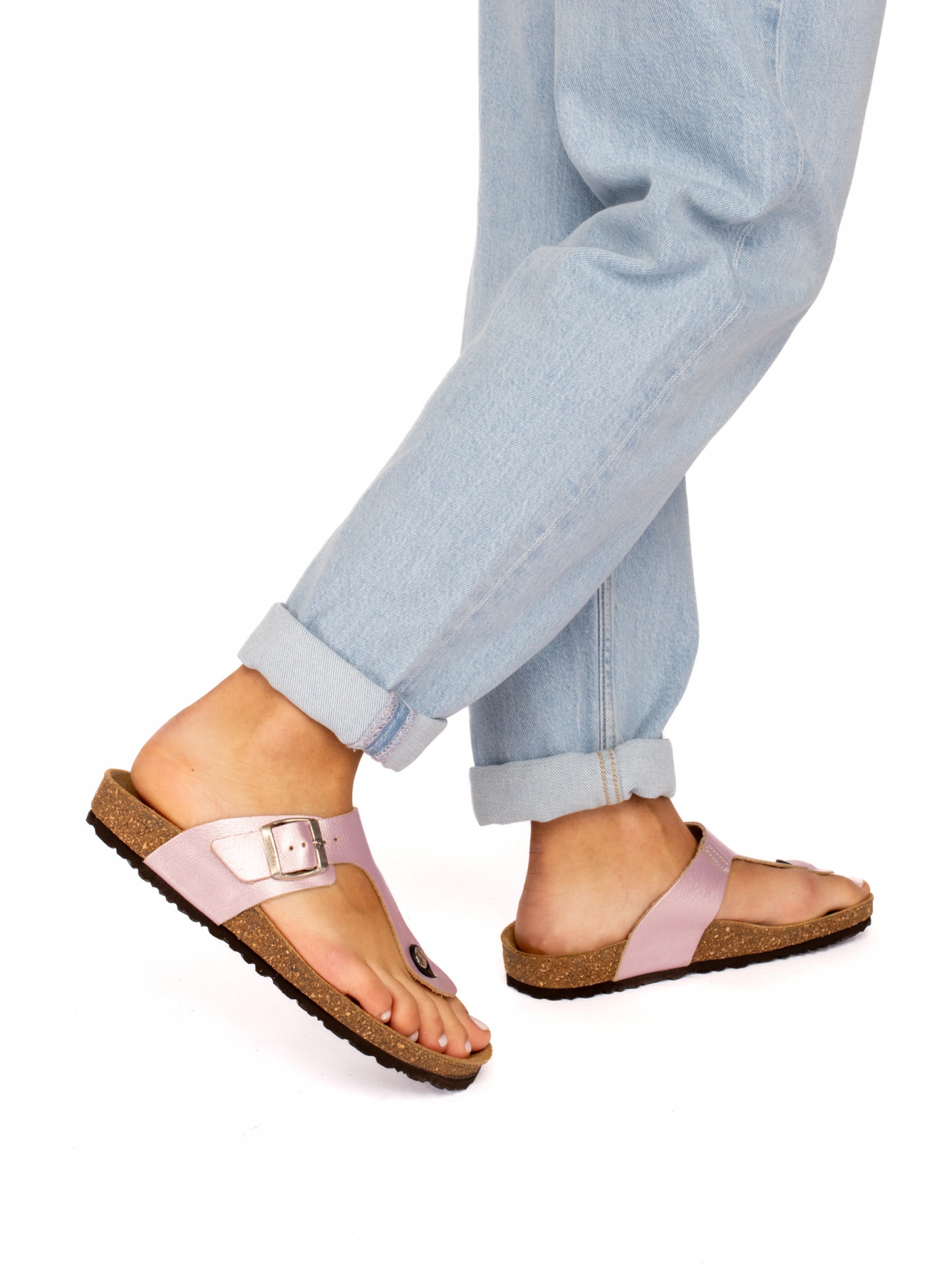 Chinela Bio de dedo em Pele laminada