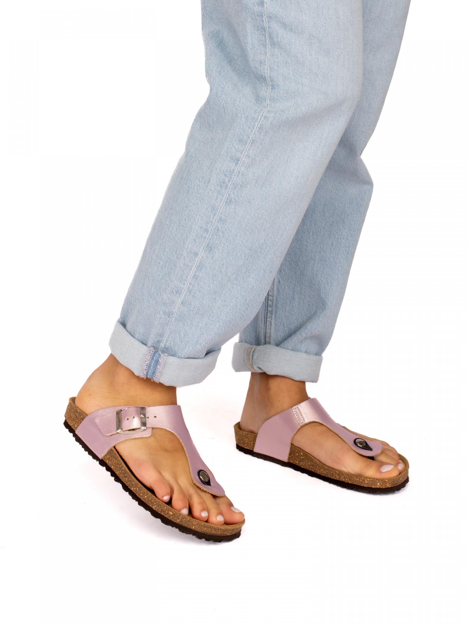 Chinela Bio de dedo em Pele laminada