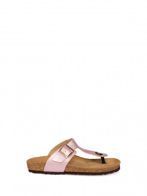 Laminated Leather Bio Sandal with Strap