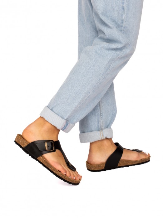 Leather Bio Sandal with Strap