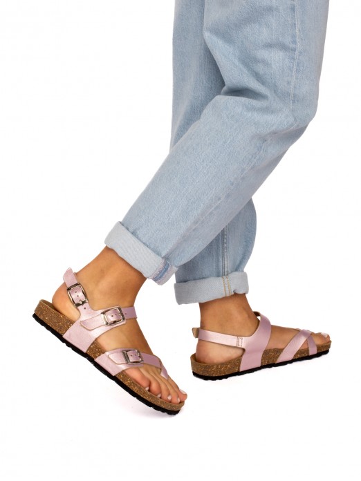 Leather Sandal with Buckle