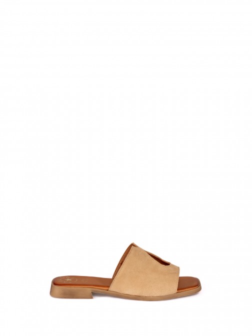 Suede Flat Sandal