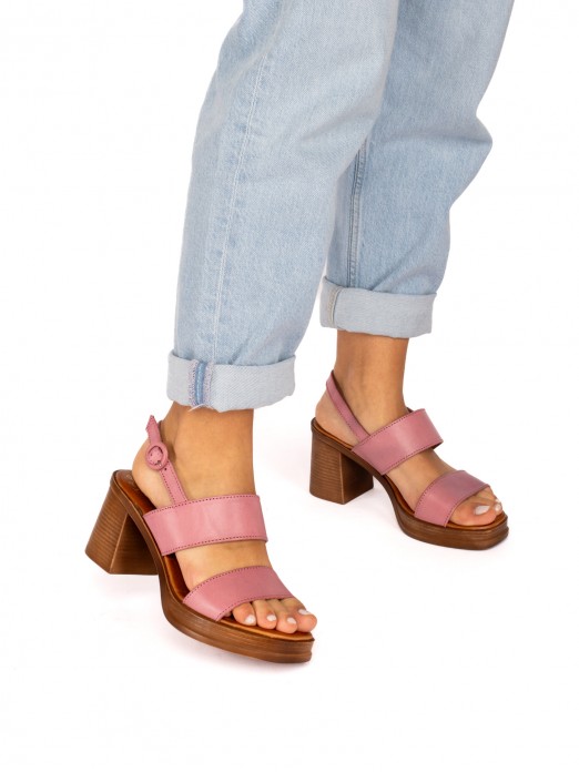 Two-Strap Leather Sandal