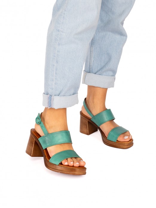 Two-Strap Leather Sandal