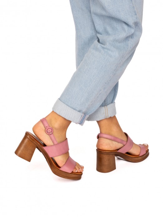 Two-Strap Leather Sandal