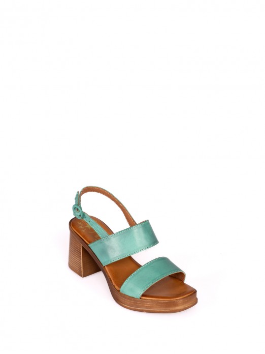 Two-Strap Leather Sandal