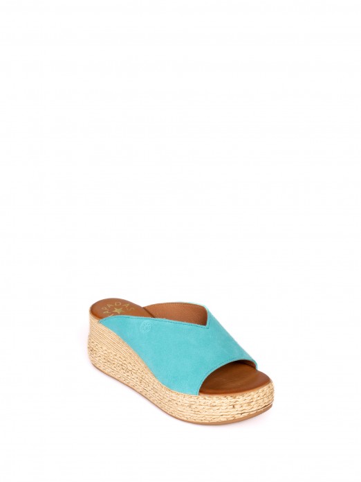 Wedge Sandal in Suede