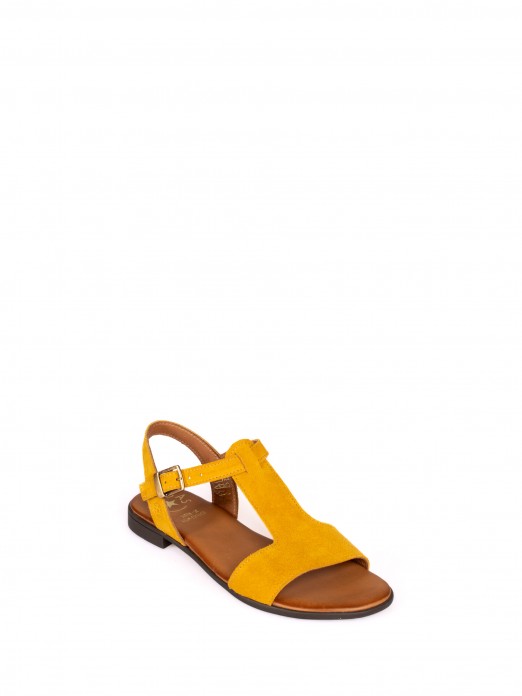 Suede Sandal with Strap