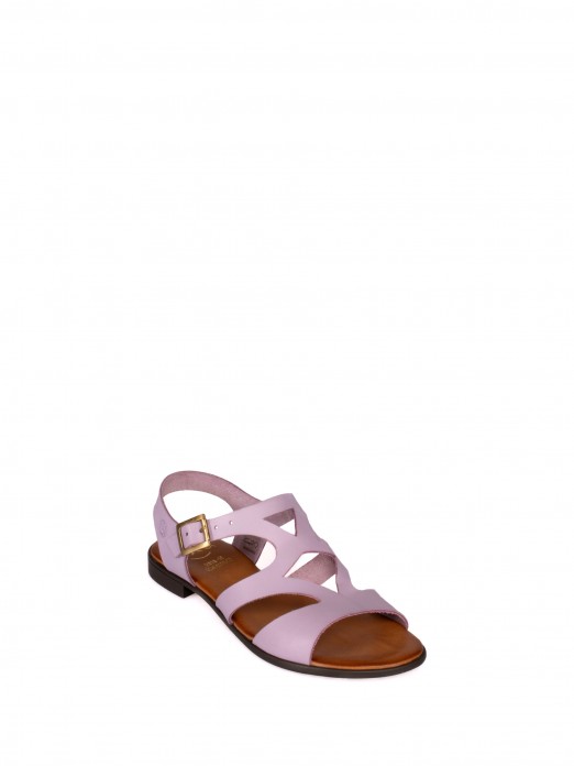 Leather Sandal with Cutouts