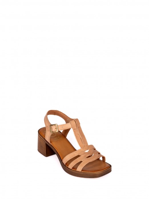 Leather Sandal with  Straps