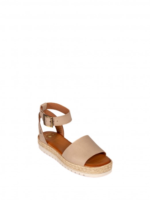 Platform sandal in Nobuck