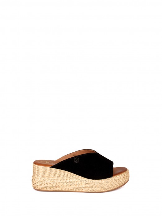 Wedge Sandal in Suede