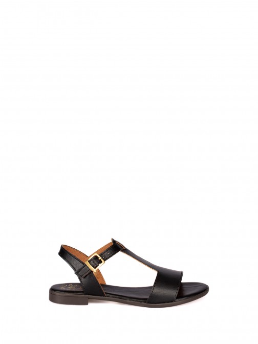 Leather Sandal with Strap