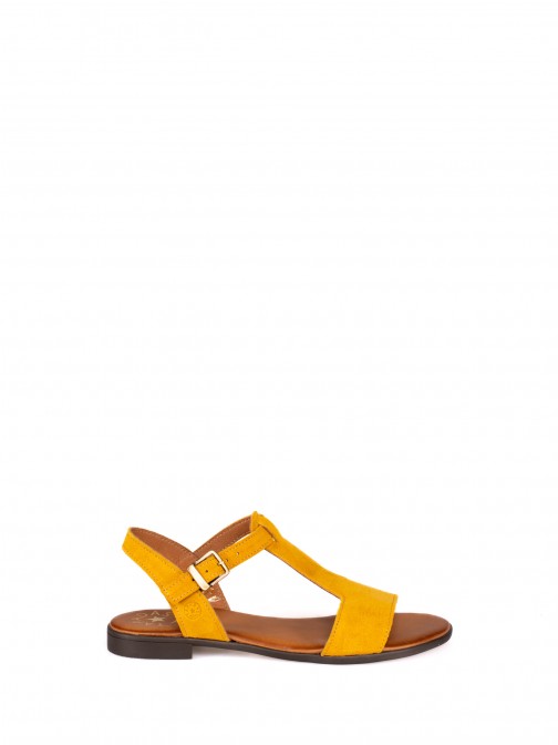 Suede Sandal with Strap