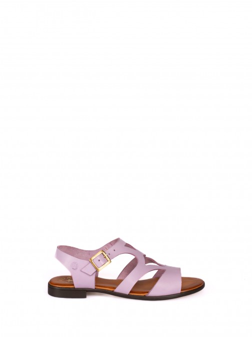 Leather Sandal with Cutouts