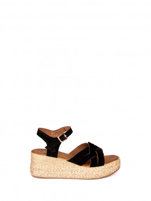 Suede Wedge Sandal