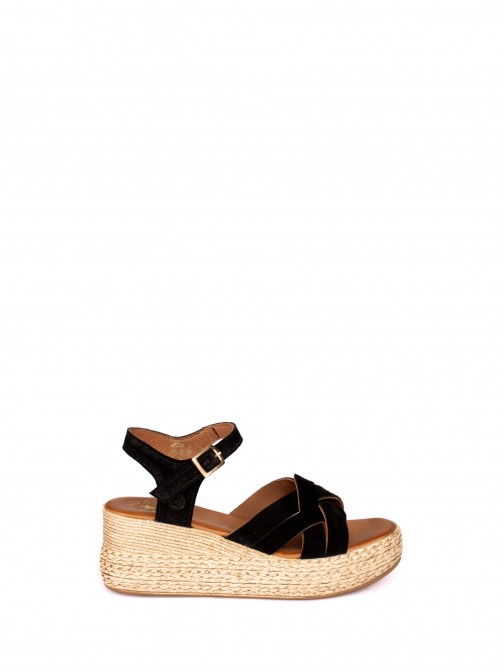 Suede Wedge Sandal