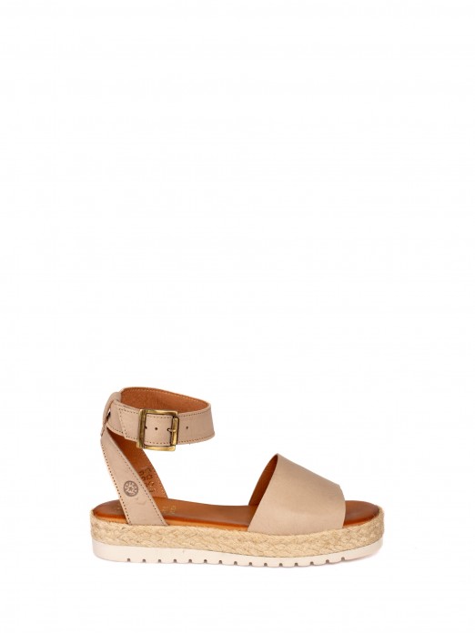 Platform sandal in Nobuck